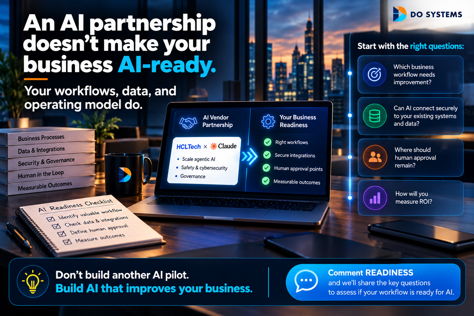 AI Readiness Strategy Boardroom Infographic